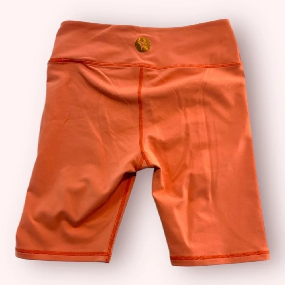 Citta X Kayla Wang Athletic Bike Shorts Autumn Sunset Orange Long Women's M NWT